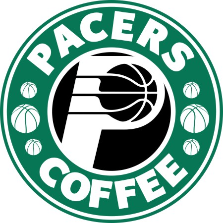 Indiana Pacers Starbucks Coffee Logo vinyl decal